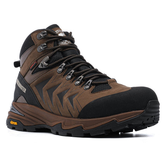 ROCKROOSTER Williamsburg Brown 6 Inch Waterproof Hiking Boots with